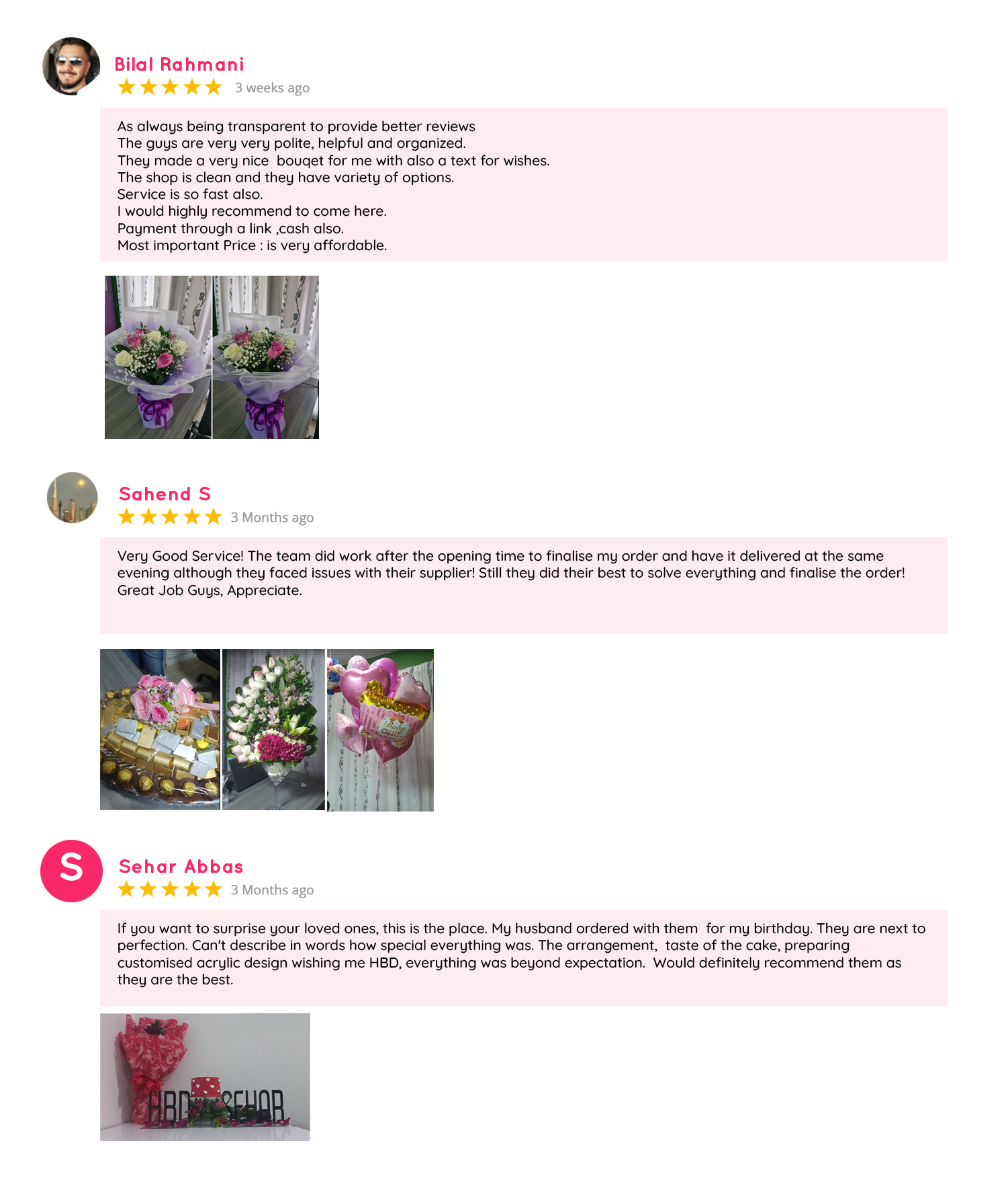 Online FlowerShop reviews