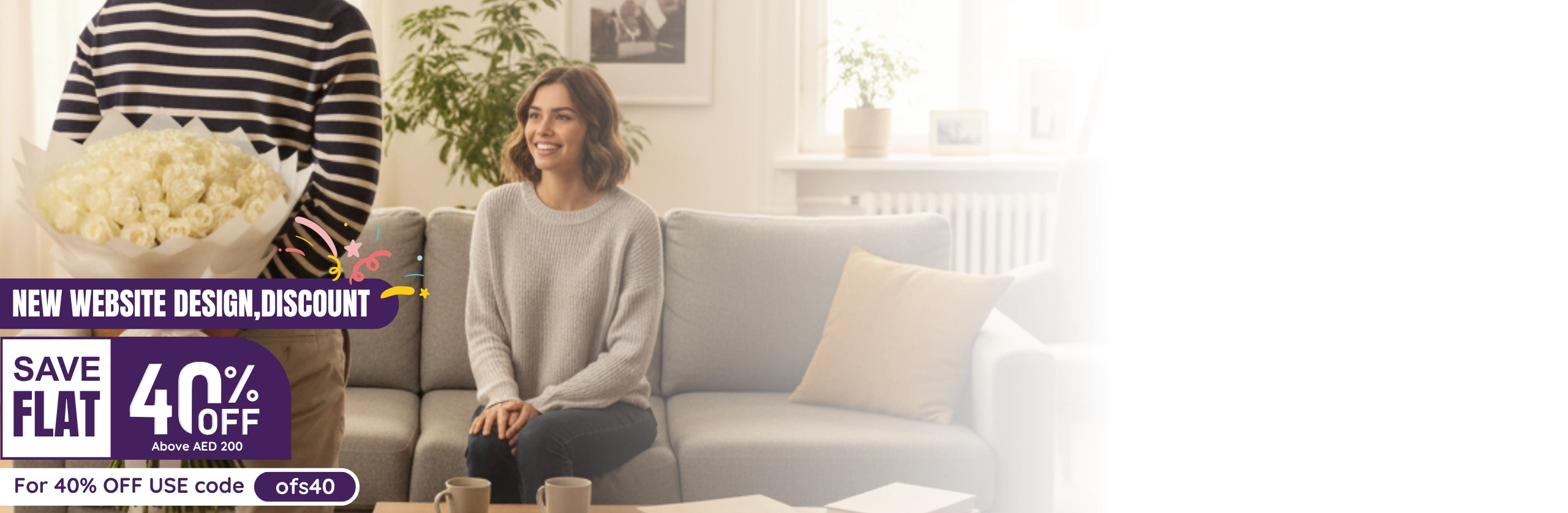 Pink roses in a glass vase with soft background bokeh