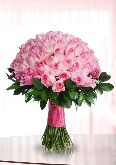 Pink Roses Hand tied