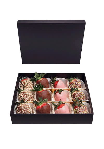 Fancy Strawberries Chocolate Box 12