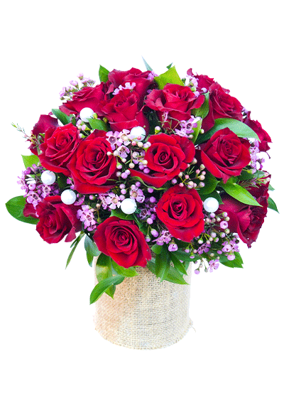Roses With Pearl - Flower Bouquet