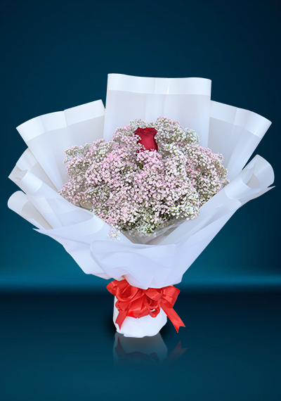 Pink Gypsophila Bouquet Flowers