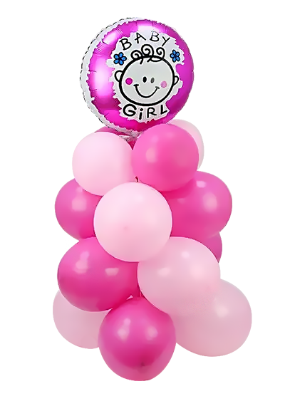Baby Girl Pillar Balloons