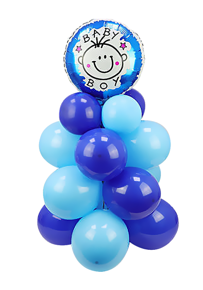 Baby Boy Pillar Balloons