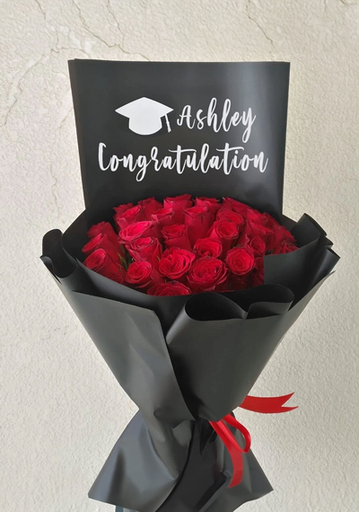 Congrats Bouquet - Red Roses