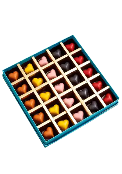 Colorful Heart Chocolates