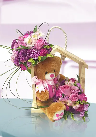 Sweet Emotion Flowers with Bear