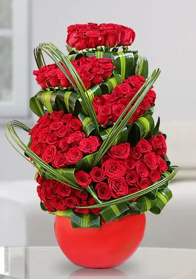 100 Love Roses Arrangement