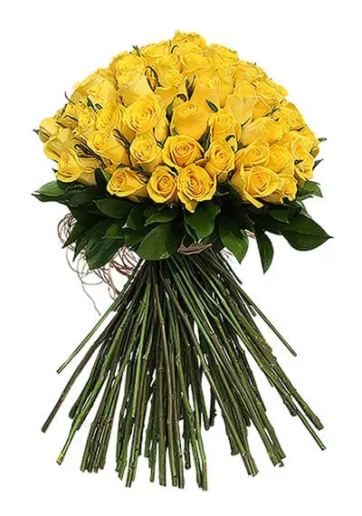 Sunny Yellow Roses Hand Tied Bouquet