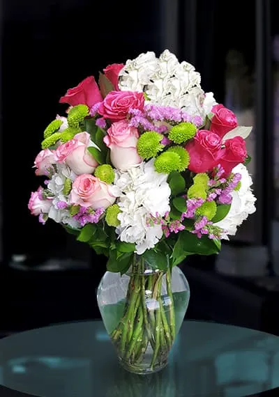 Roses and Hydrangea Wondrous Bouquet