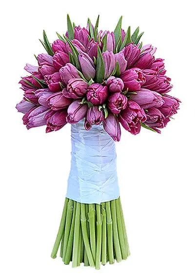 Purple Tulips Hand Tied Bouquet