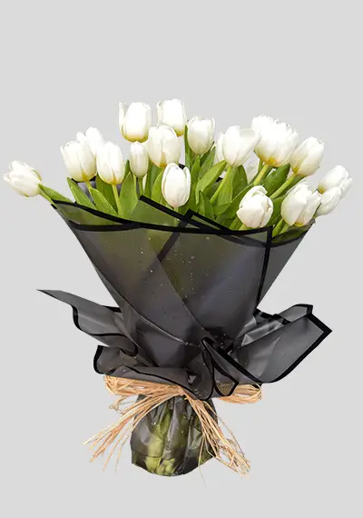 Simply White Tulips Bouquet